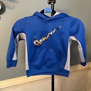 Nike Kids Camo Swoosh‎ Blue Hoodie